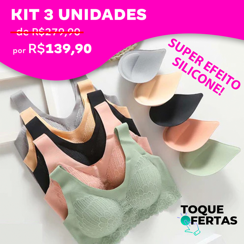 Sutiã Efeito Silicone - UltraComfort© COMPRE 1 LEVE 3